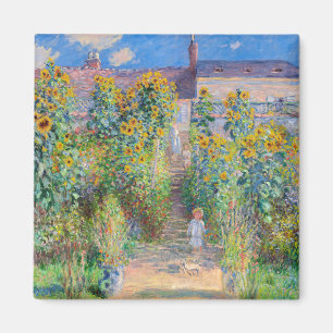 Claude Monet - Konstnärens Garden vid Vetheuil Magnet