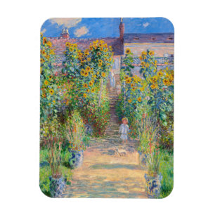 Claude Monet - Konstnärens Garden vid Vetheuil Magnet