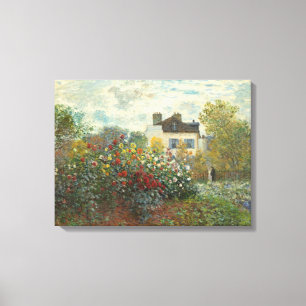 Claude Monet   konstnärens trädgård i Argenteuil Canvastryck
