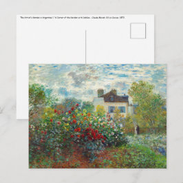 Claude Monet - Konstnärens trädgård i Argenteuil Vykort