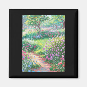 Claude Monet Konstnärens trädgård i Giverny dekal Magnet
