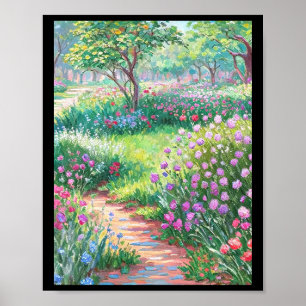 Claude Monet Konstnärens trädgård i Giverny Sticke Poster