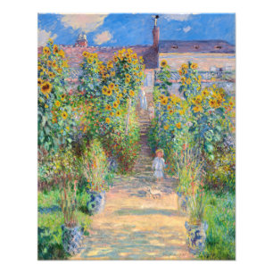 Claude Monet - Konstnärens trädgård i Vetheuil Fototryck