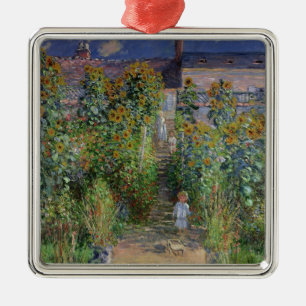 Claude Monet konstnärens trädgård på Vetheui Julgransprydnad Metall
