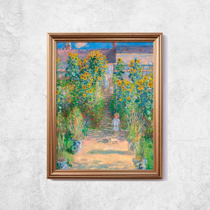 Claude Monet konstnärer Garden Sunwers Old Art Poster