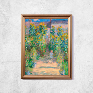 Claude Monet konstnärer Garden Sunwers Old Art Poster