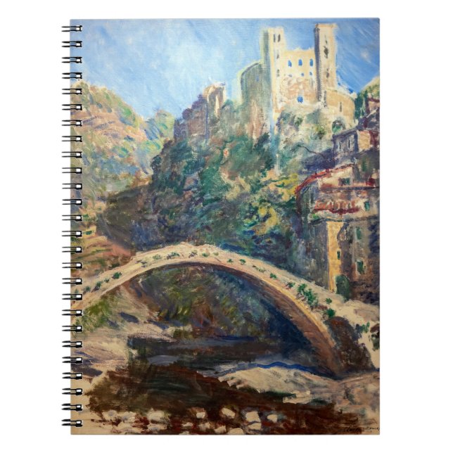 Claude Monet-konstverk - Castle of Dolceacqua Anteckningsbok (Framsidan)