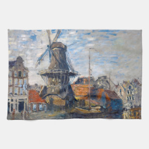 Claude Monet - Kvarn, Amsterdam Kökshandduk