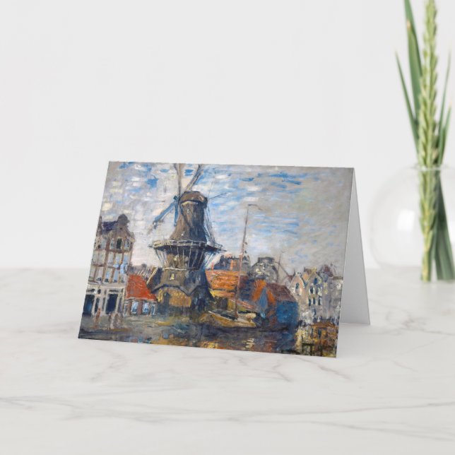 Claude Monet - Kvarn, Amsterdam Kort (Framsida)