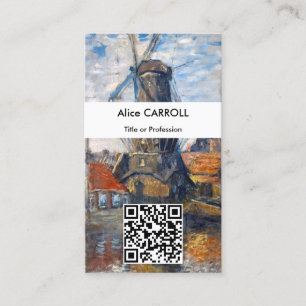 Claude Monet - Kvarn, Amsterdam - QR-kod Visitkort