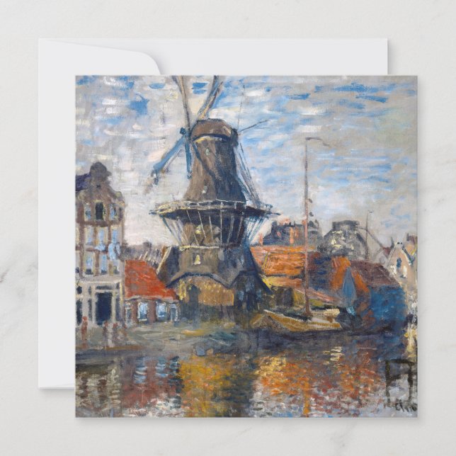 Claude Monet - Kvarn, Amsterdam Tack Kort (Framsida)