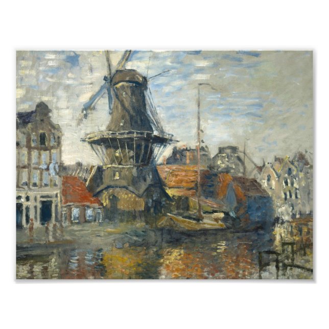 Claude Monet - Kvarn om Onbekende Fototryck (Framsidan)