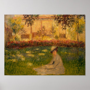 Claude Monet kvinna i en trädgård, 1876 Poster