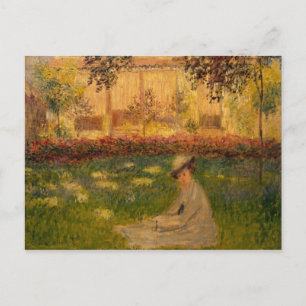 Claude Monet kvinna i en trädgård, 1876 Vykort