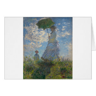 Claude Monet kvinna med en ett slags solskydd 1875 Hälsningskort