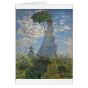 Claude Monet kvinna med en ett slags solskydd 1875 Hälsningskort