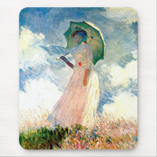 Claude Monet kvinna med ett slags solskydd Musmatta