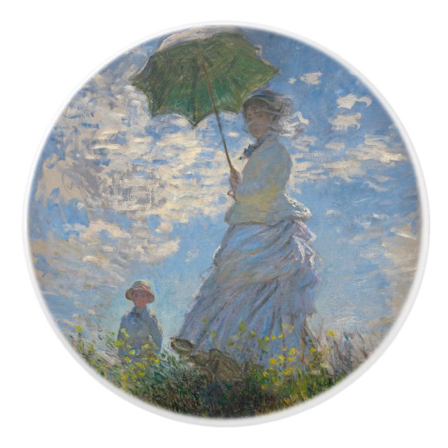 Claude Monet Kvinna med parasoll Konstavlution Knopp (Framsidan)