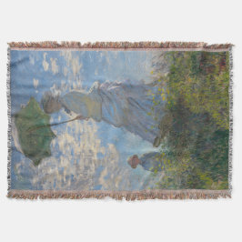 Claude Monet Kvinna med parasoll Konstverk Filt