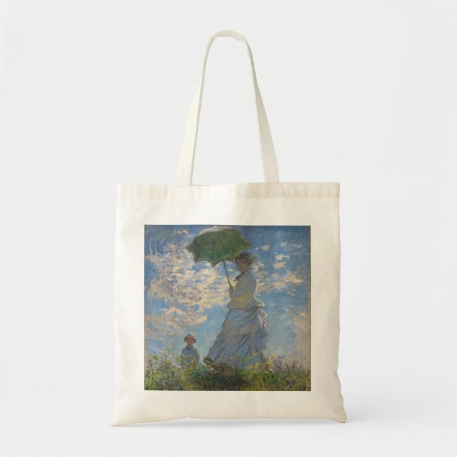 Claude Monet Kvinna med parasoll Konstverk Tygkasse (Framsidan)