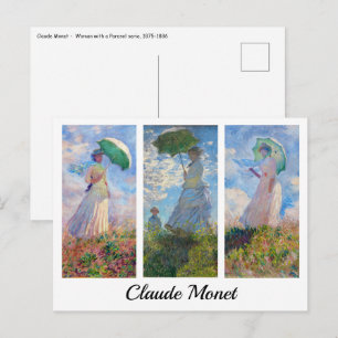 Claude Monet - Kvinna med parasoll serie Vykort