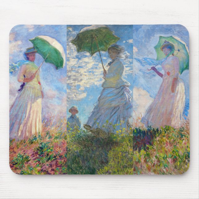 Claude Monet - Kvinna med Parasolserie Musmatta (Framsidan)