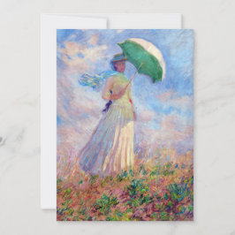 Claude Monet - Kvinna med Parasolvänd höger Inbjudningar