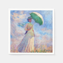 Claude Monet - Kvinna med Parasolvänd höger Pappersservett