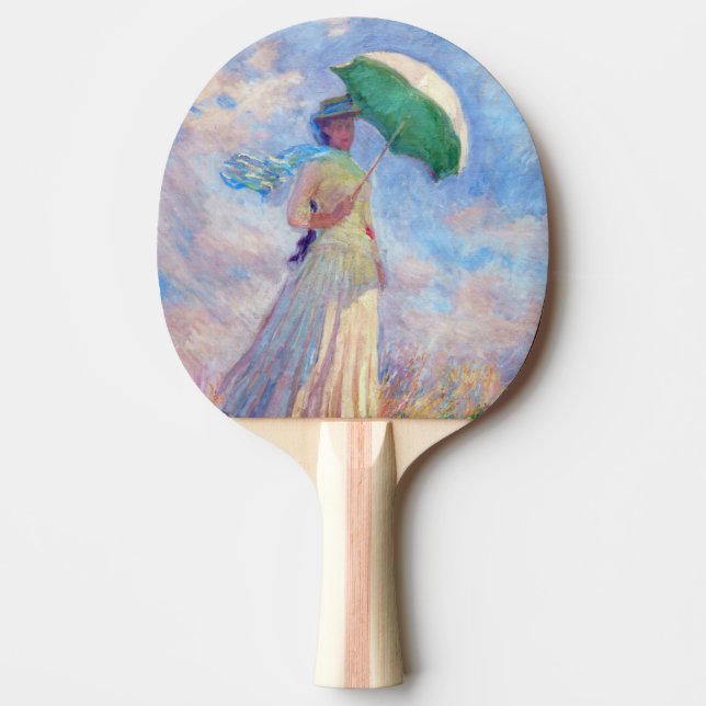 Claude Monet - Kvinna med Parasolvänd höger Pingisracket (Framsidan)