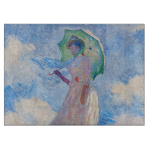 Claude Monet - Kvinna med parasolvänd lämnat