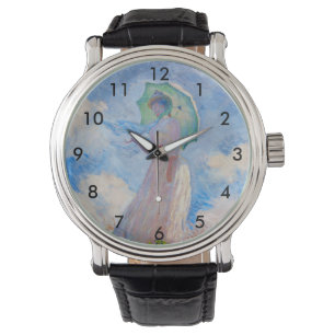 Claude Monet - Kvinna med parasolvänd lämnat Armbandsur