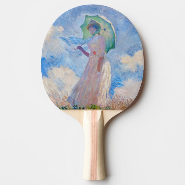 Claude Monet - Kvinna med parasolvänd lämnat Pingisracket (Framsidan)