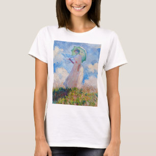 Claude Monet - Kvinna med parasolvänd lämnat T Shirt