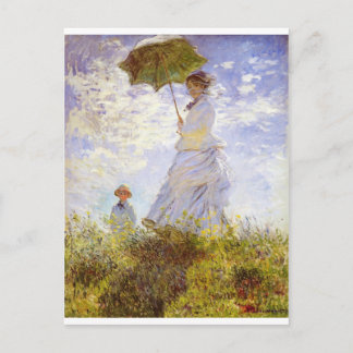 Claude Monet - kvinnan med ett slags solskydd Vykort