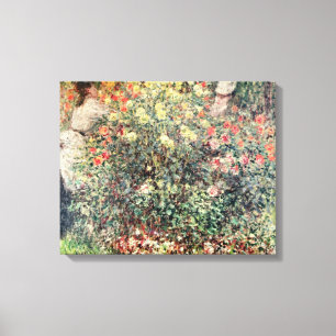 Claude Monet kvinnor i blommorna, 1875 Canvastryck