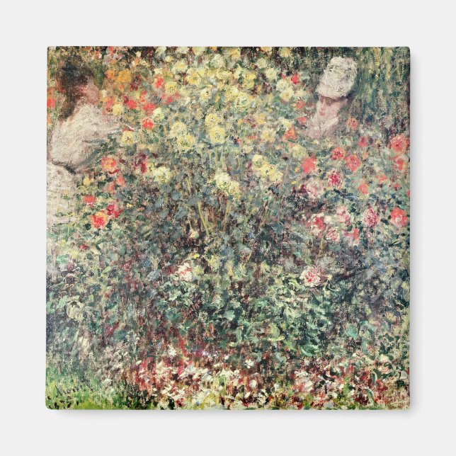 Claude Monet | Kvinnor i blommorna, 1875 Magnet (Framsidan)