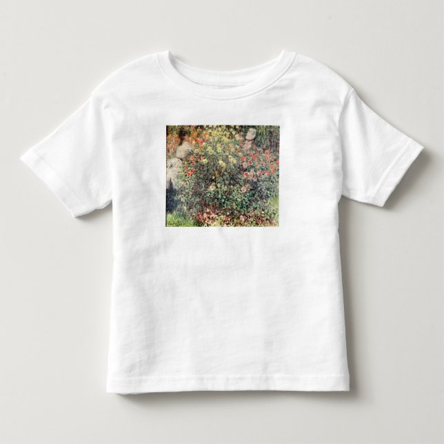 Claude Monet | kvinnor i blommorna, 1875 Tee Shirt (Framsida)