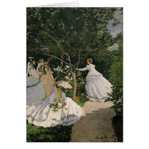 Claude Monet kvinnor i trädgården, 1866 Hälsningskort