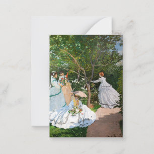Claude Monet - Kvinnor i trädgården Anteckningskort