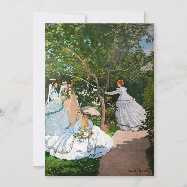 Claude Monet - Kvinnor i trädgården Inbjudningar (Framsida)