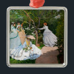 Claude Monet - Kvinnor i trädgården Julgransprydnad Metall<br><div class="desc">Kvinnor i Garden/Femmes au jardin - Claude Monet,  Oil on Canvas,  1866</div>