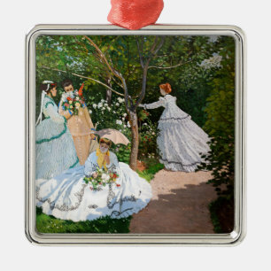 Claude Monet - Kvinnor i trädgården Julgransprydnad Metall