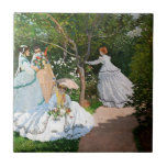 Claude Monet - Kvinnor i trädgården Kakelplatta<br><div class="desc">Kvinnor i Garden/Femmes au jardin - Claude Monet,  Oil on Canvas,  1866</div>