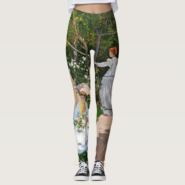 Claude Monet - Kvinnor i trädgården Leggings (Framsida)