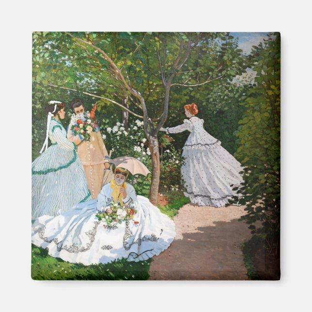 Claude Monet - Kvinnor i trädgården Magnet (Framsidan)