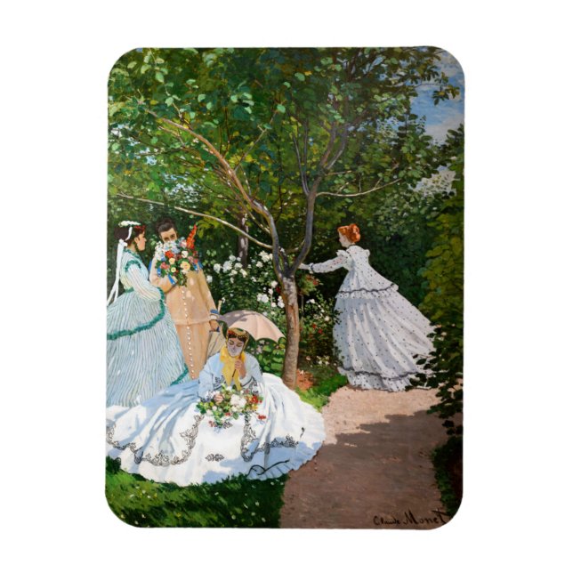 Claude Monet - Kvinnor i trädgården Magnet (Vertikal)
