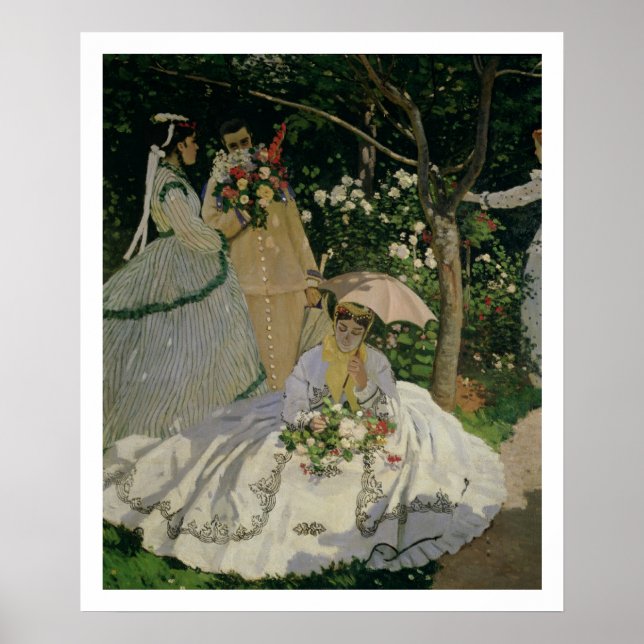 Claude Monet | Kvinnor i trädgården Poster (Framsidan)