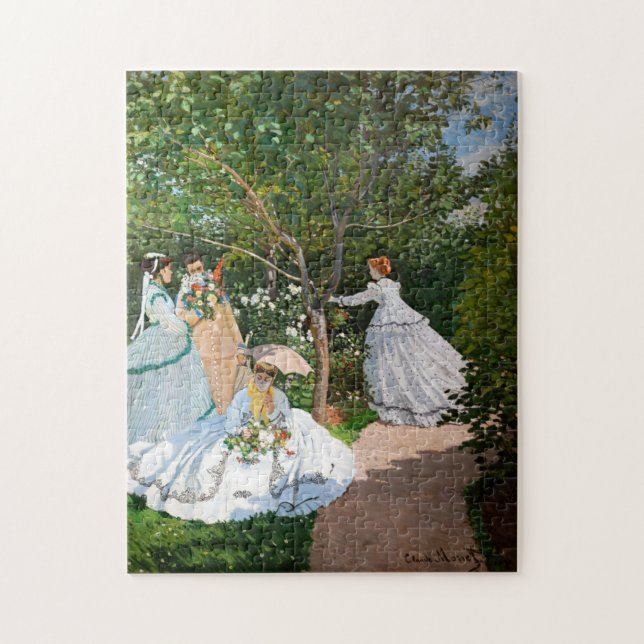 Claude Monet - Kvinnor i trädgården Pussel (Vertikal)
