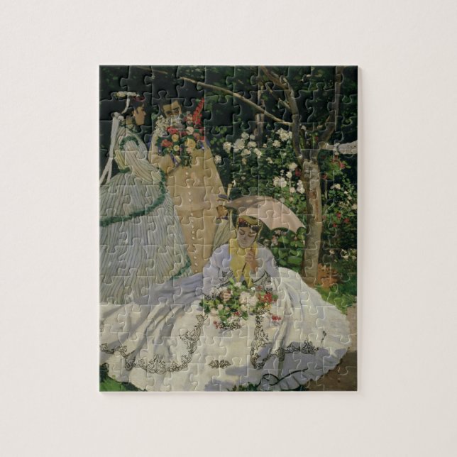 Claude Monet | kvinnor i trädgården Pussel (Vertikal)