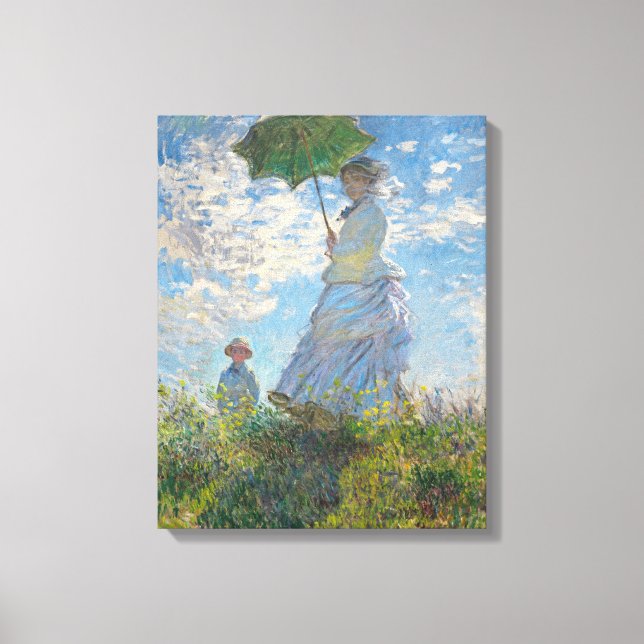 Claude Monet | Kvinnor med parasol Canvastryck (Framsida)
